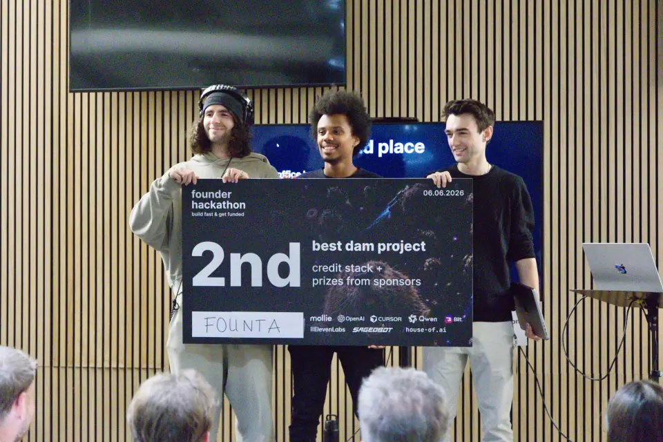 2nd Place Best Dam Project - Founta at Founder Hackathon Hamburg 2026